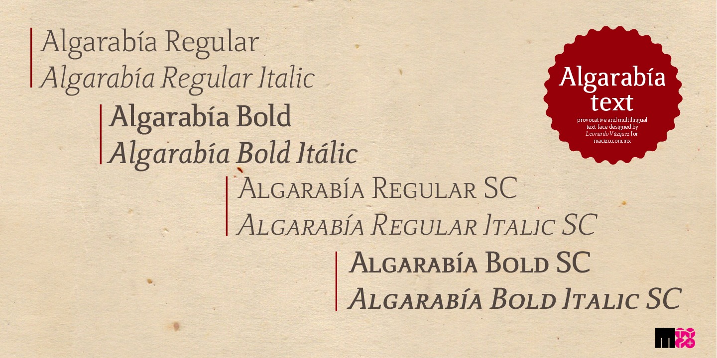 Przykład czcionki Algarabia Italic